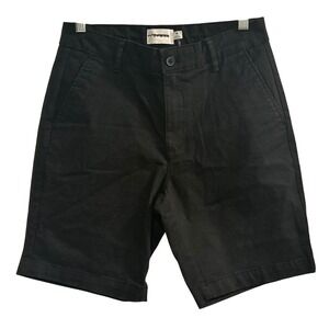 TOPMAN Black Flat Front Chino Shorts Mens Size 28 MCMLXXVIII